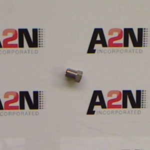 Metal screw on branded background.