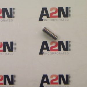 Metal screw on a branded background.