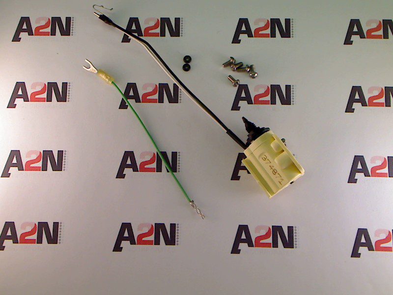 Electrical components and connectors on a surface.